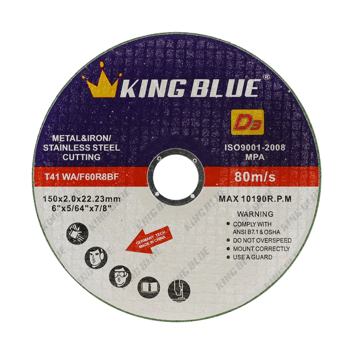 Đá cắt sắt, inox King Blue D3-150x2.0