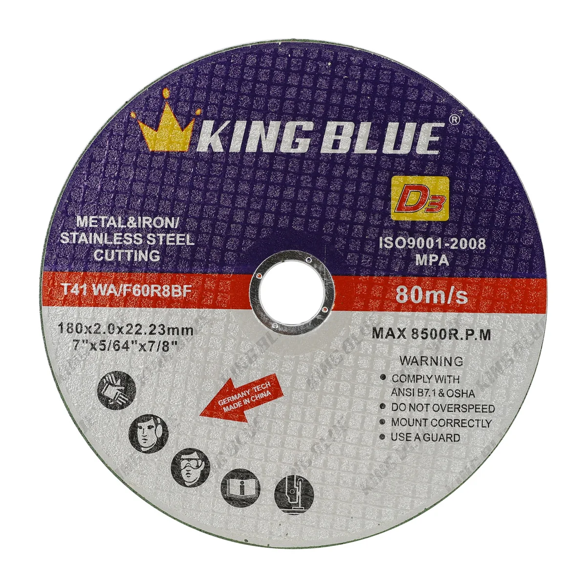 Đá cắt sắt, inox King Blue D3-180x2.0