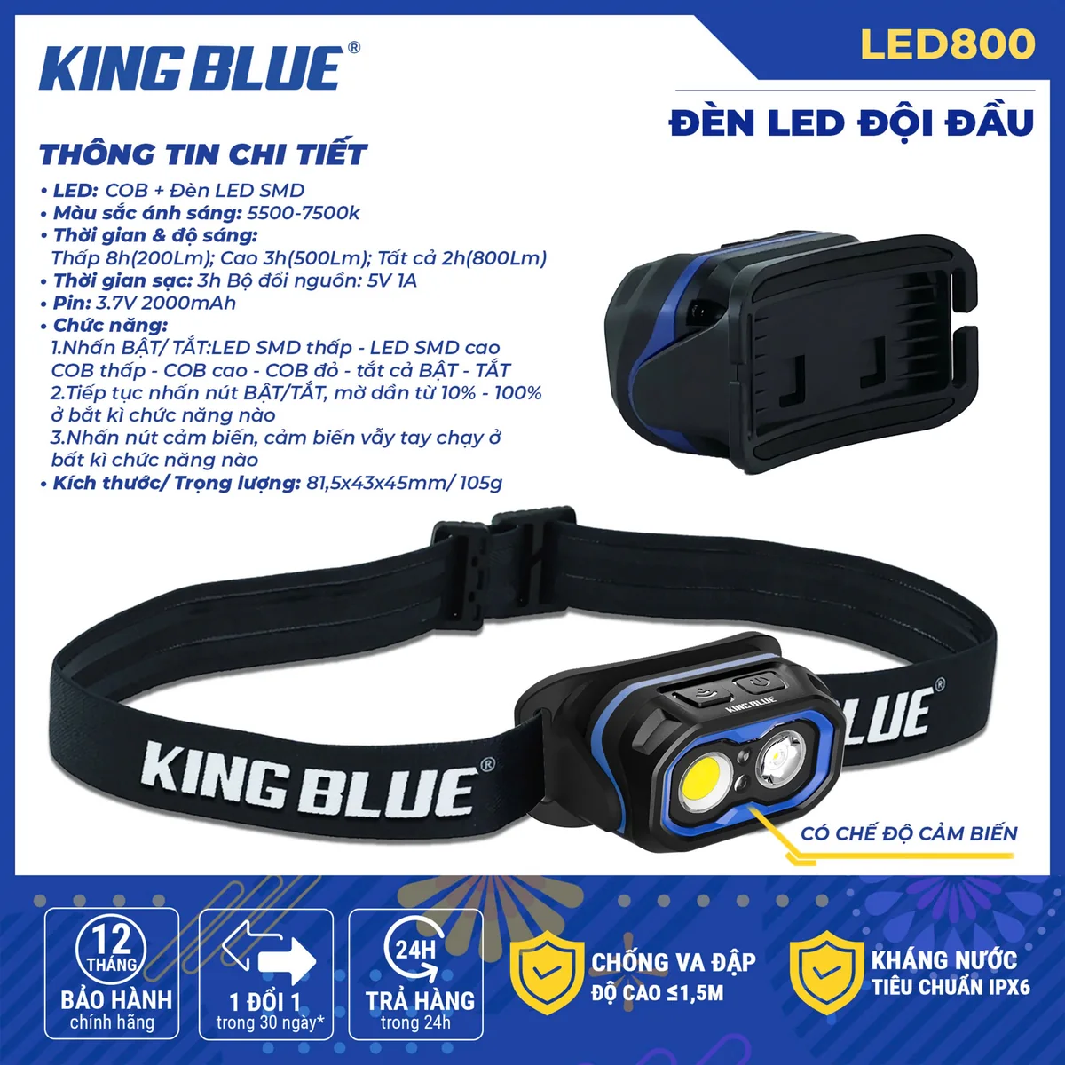 Đèn Led Đội Đầu LED800