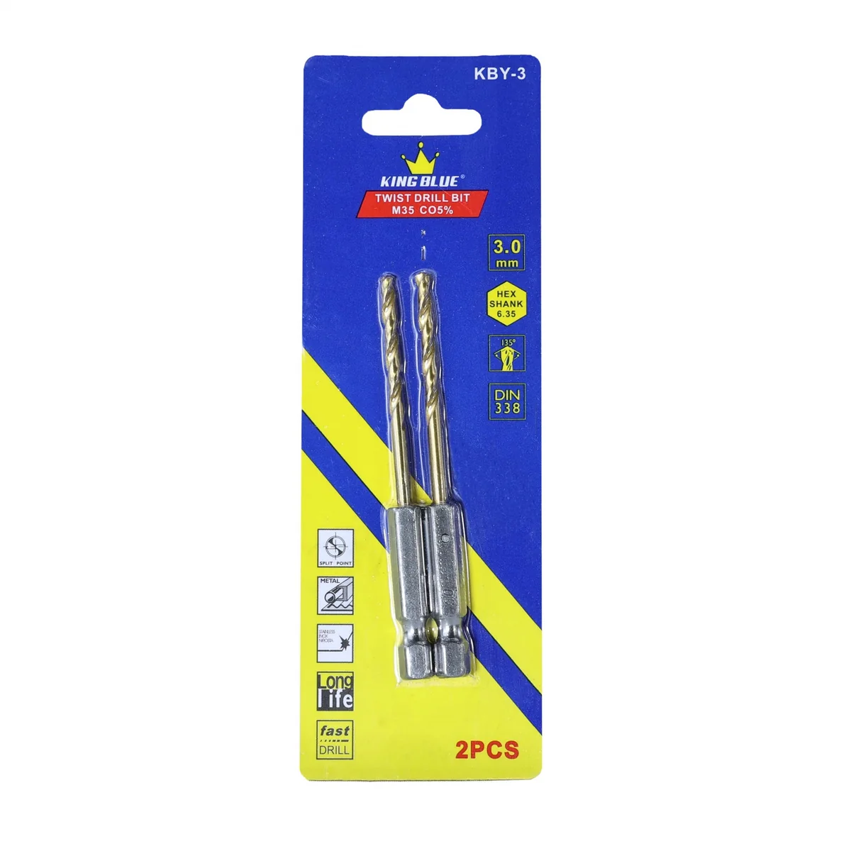 Khoan inox chuôi lục giác KBY3-030CO