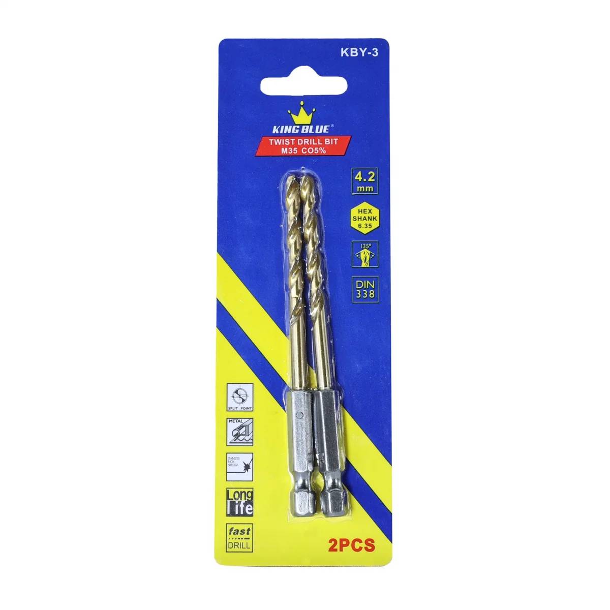 Khoan inox chuôi lục giác KBY3-042CO
