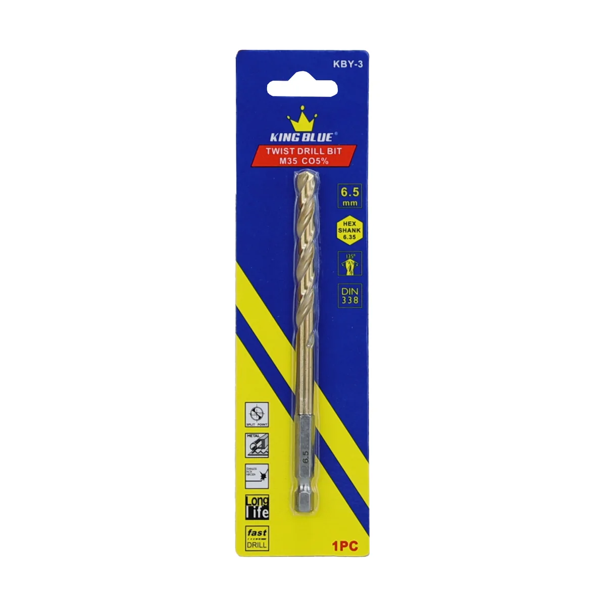 Khoan inox chuôi lục giác KBY3-065CO