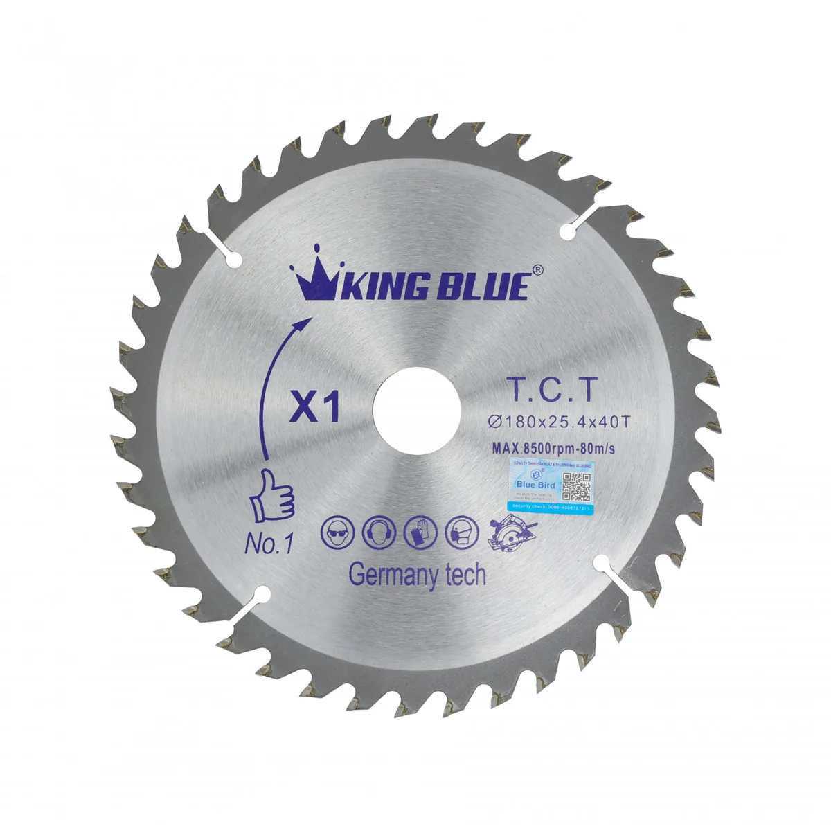 Lưỡi cưa KingBlue X1-180X40T-NEW