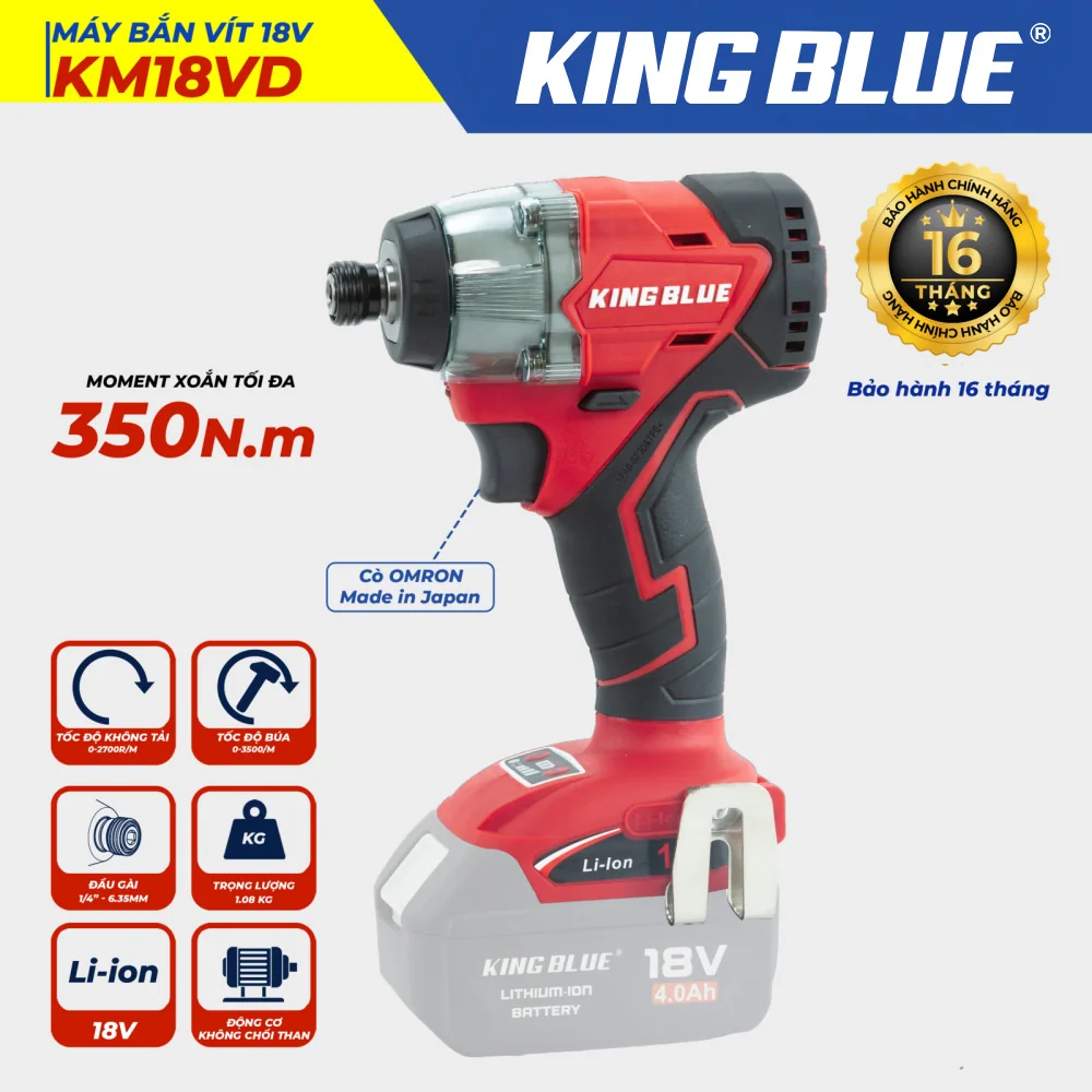 Máy Bắn Vít 18V KM18VD (Giá chưa bao gồm pin, sạc)