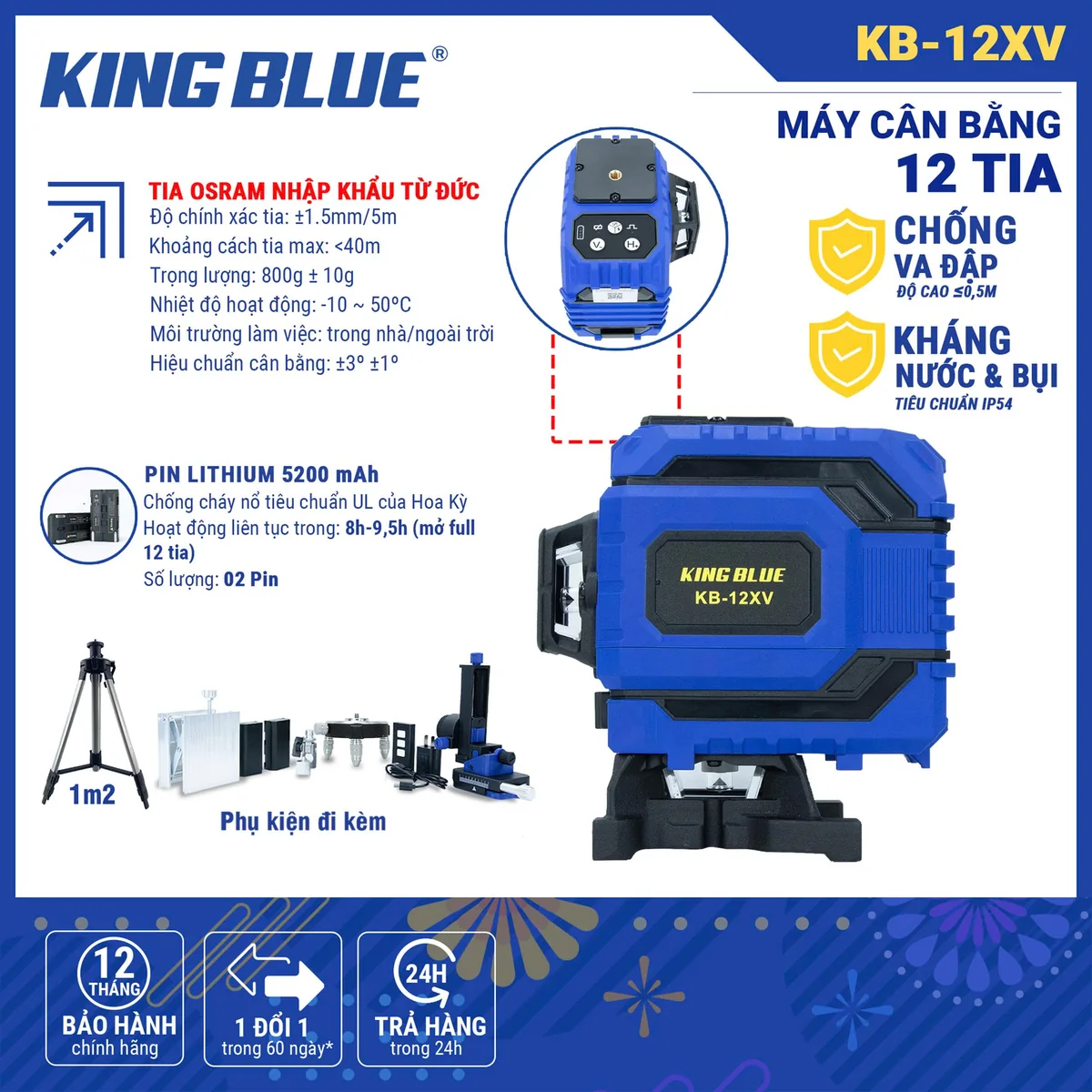 Máy cân bằng 12 tia KB-12XV